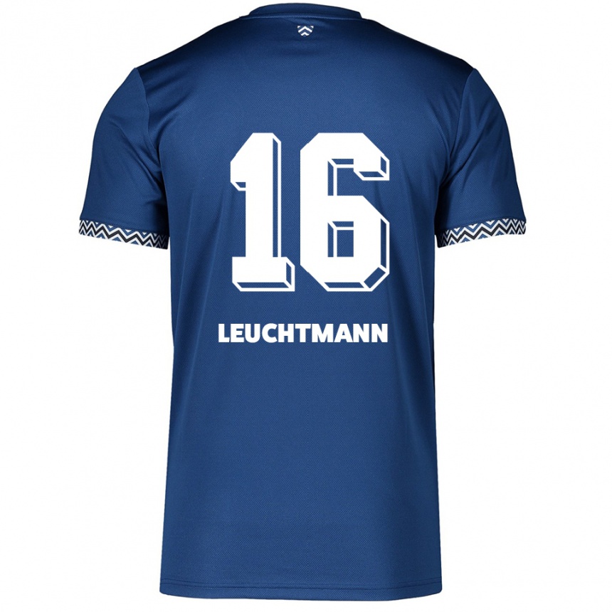 גברים כדורגל Jana Leuchtmann #16 כחול נייבי לבן ג'רזי ביתית 2025/26