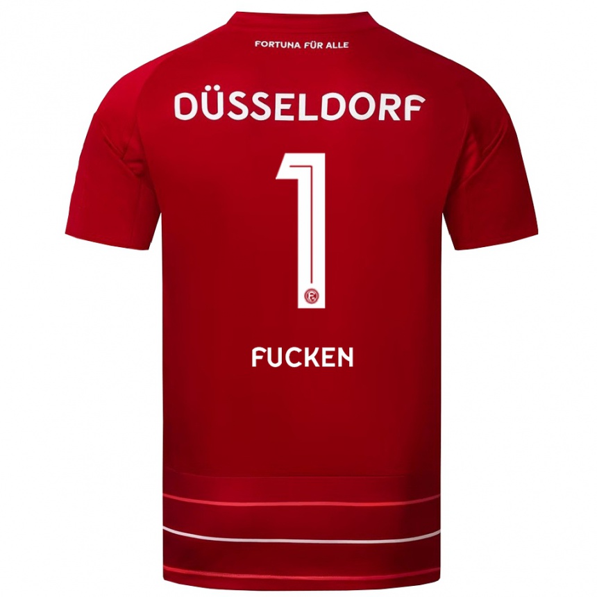 גברים כדורגל Kilian Fucken #1 אדום לבן ג'רזי ביתית 2025/26