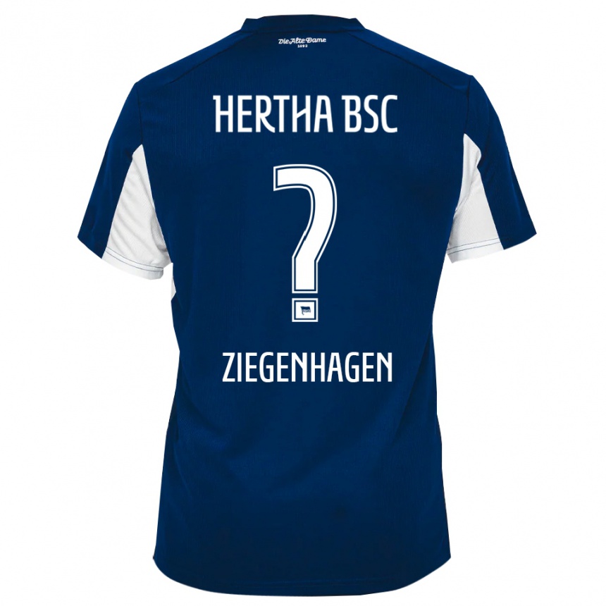 גברים כדורגל Kevin Ziegenhagen #0 לבן כחול ג'רזי ביתית 2025/26