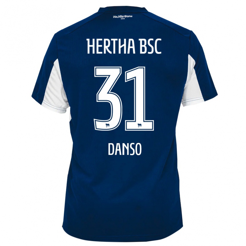 גברים כדורגל Serwaah-Bonsu Danso #31 לבן כחול ג'רזי ביתית 2025/26