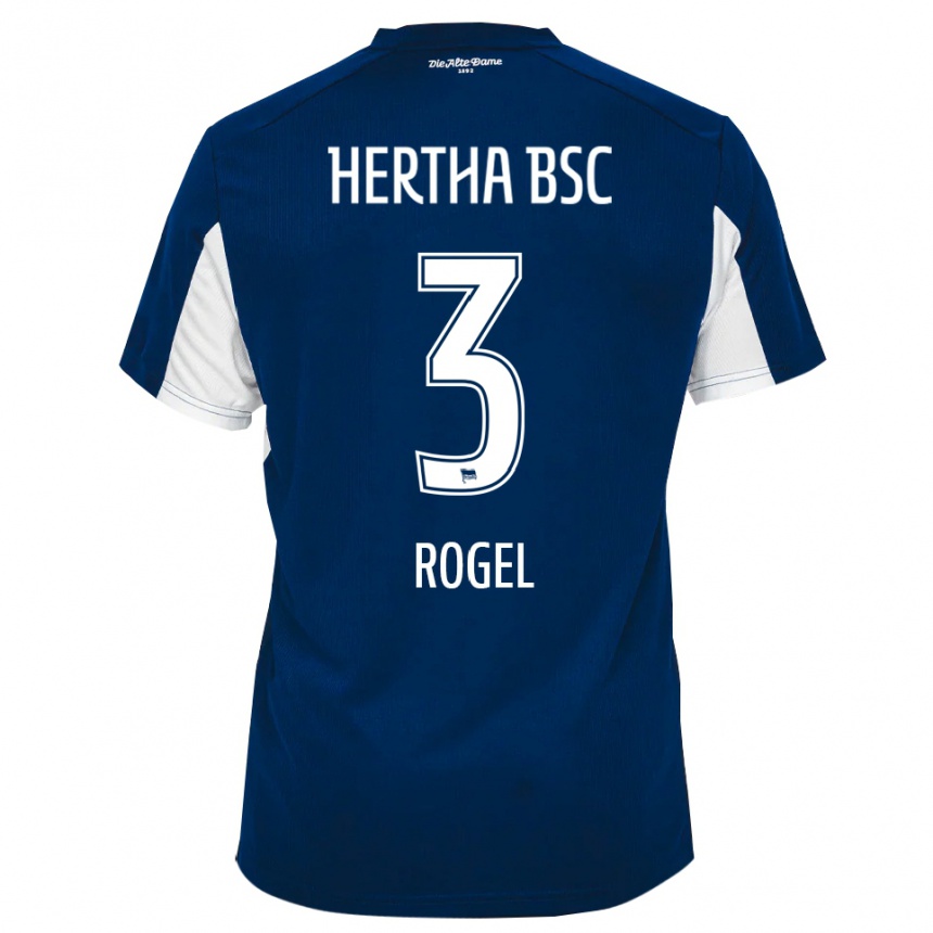 גברים כדורגל אגוסטין רוגל #3 לבן כחול ג'רזי ביתית 2025/26