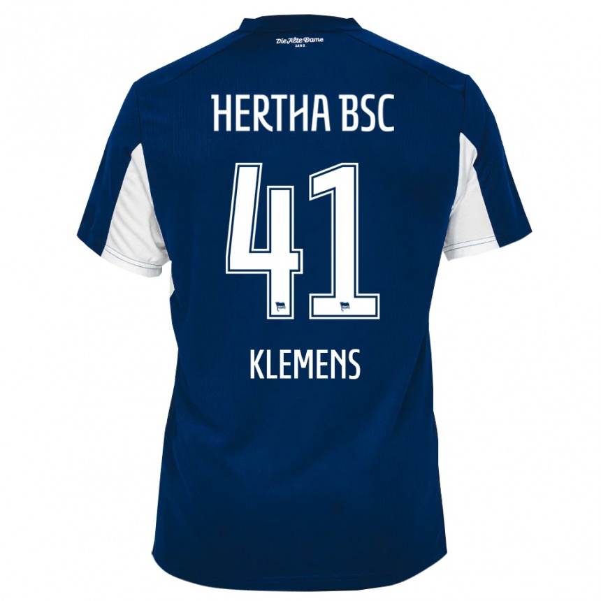 גברים כדורגל פסקל קלמנס #41 לבן כחול ג'רזי ביתית 2025/26