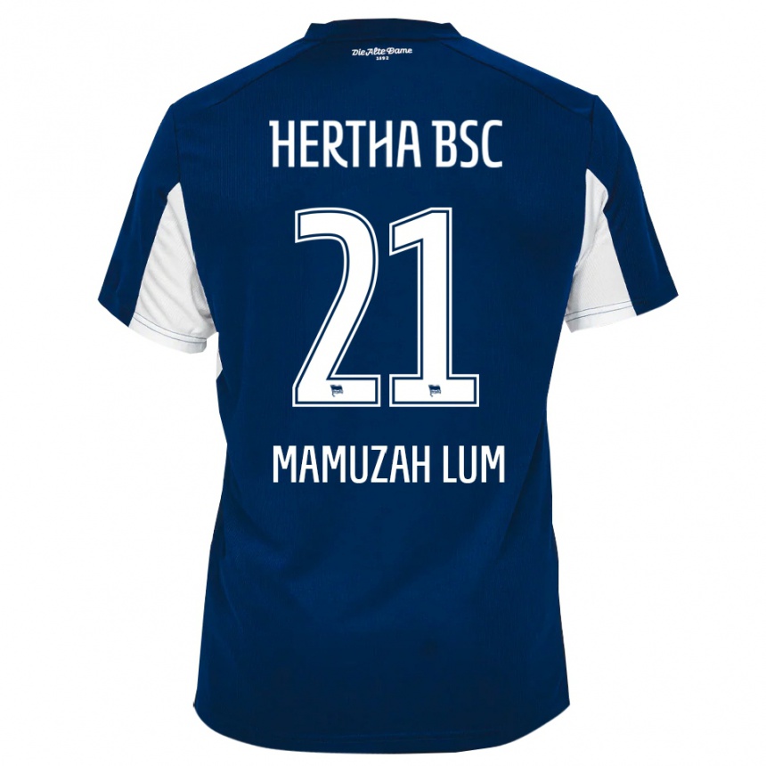 גברים כדורגל Boris Mamuzah Lum #21 לבן כחול ג'רזי ביתית 2025/26