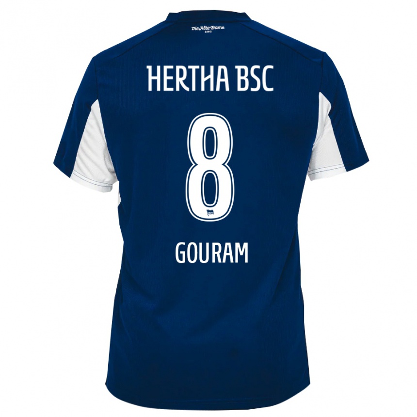 גברים כדורגל Soufian Gouram #8 לבן כחול ג'רזי ביתית 2025/26