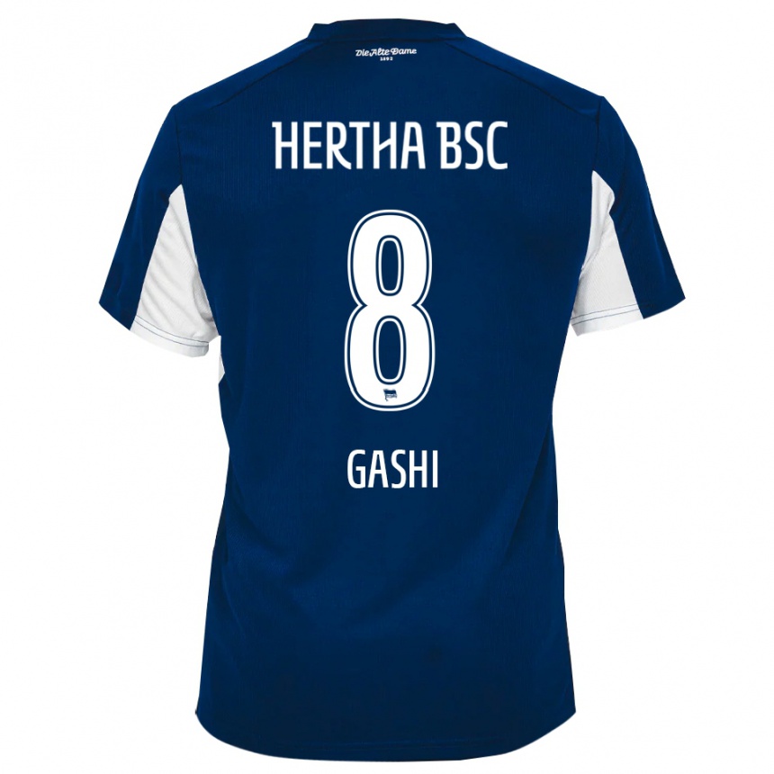 גברים כדורגל Diart Gashi #8 לבן כחול ג'רזי ביתית 2025/26