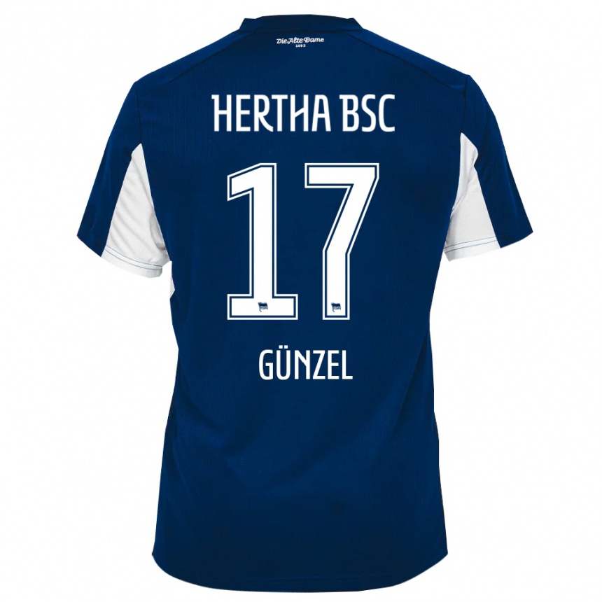 גברים כדורגל Maximilian Günzel #17 לבן כחול ג'רזי ביתית 2025/26