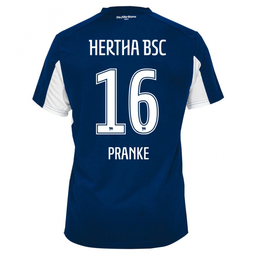 גברים כדורגל מארה פרנקה #16 לבן כחול ג'רזי ביתית 2025/26