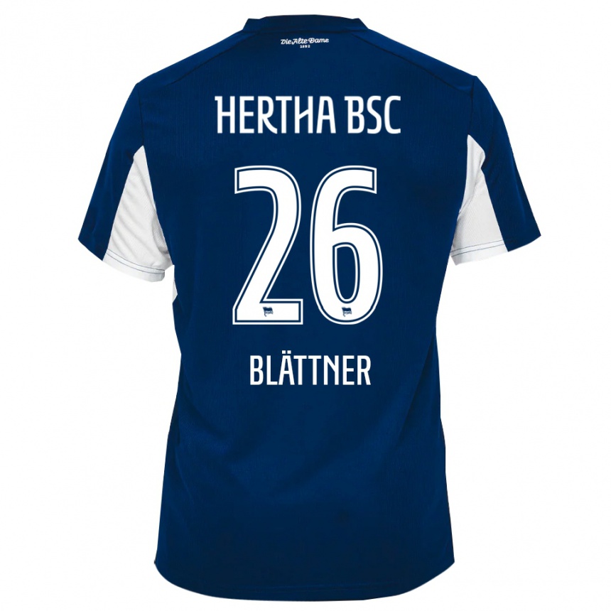 גברים כדורגל Amelie Blättner #26 לבן כחול ג'רזי ביתית 2025/26