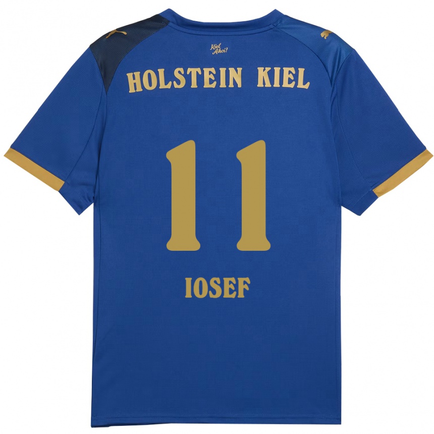 גברים כדורגל Mark Iosef #11 כחול זהב ג'רזי ביתית 2025/26
