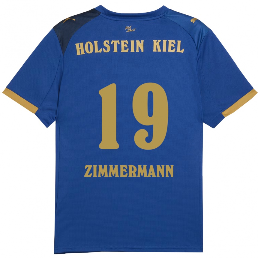 גברים כדורגל Luiza Zimmermann #19 כחול זהב ג'רזי ביתית 2025/26