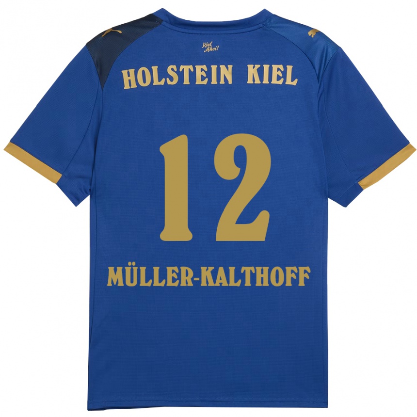גברים כדורגל Henrie Müller-Kalthoff #12 כחול זהב ג'רזי ביתית 2025/26