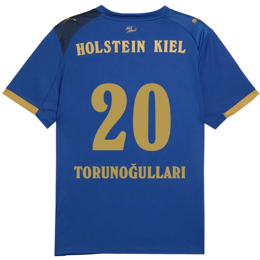 גברים כדורגל Emin Torunoğulları #20 כחול זהב ג'רזי ביתית 2025/26