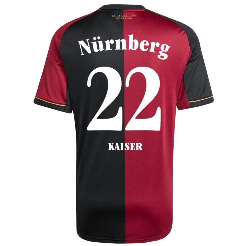 גברים כדורגל Noel Kaiser #22 בורדו שחור ג'רזי ביתית 2025/26