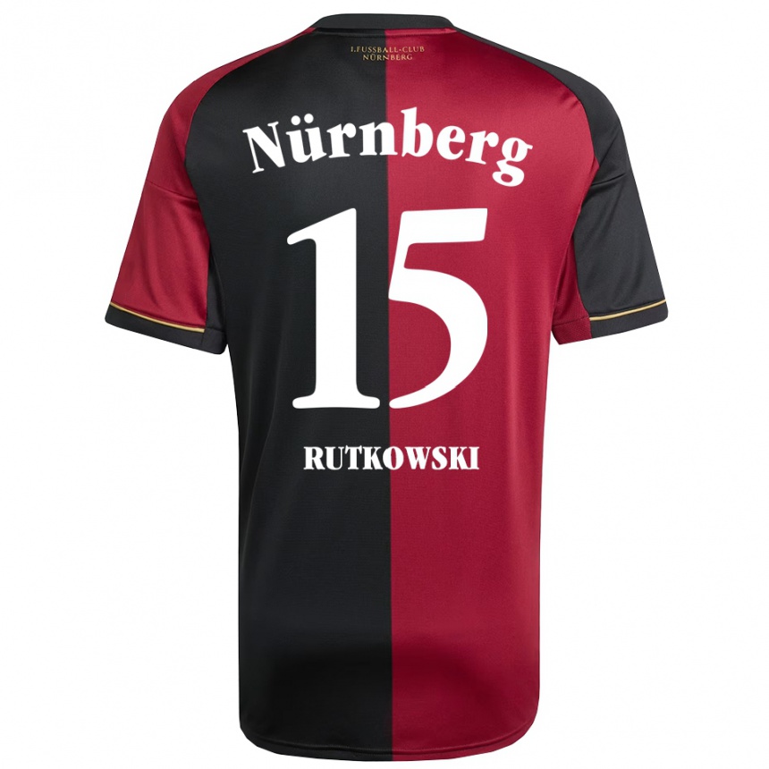 גברים כדורגל Nicolas Rutkowski #15 בורדו שחור ג'רזי ביתית 2025/26