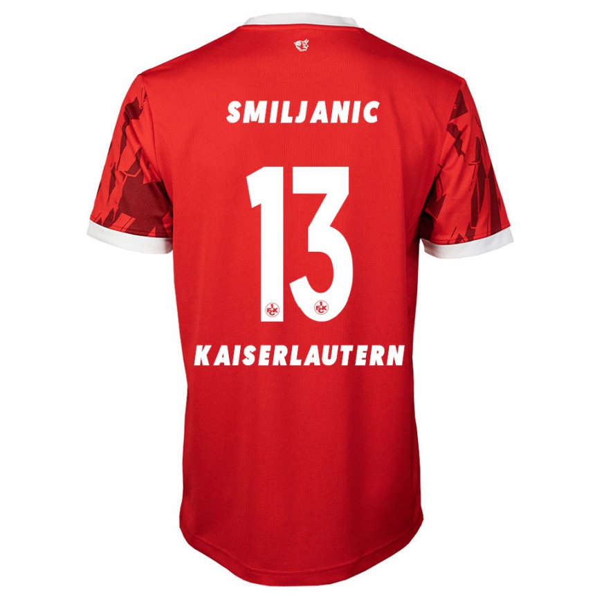 גברים כדורגל Ivan Smiljanic #13 אדום לבן ג'רזי ביתית 2025/26