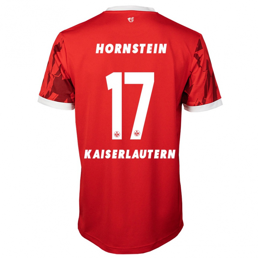 גברים כדורגל Joel Hornstein #17 אדום לבן ג'רזי ביתית 2025/26