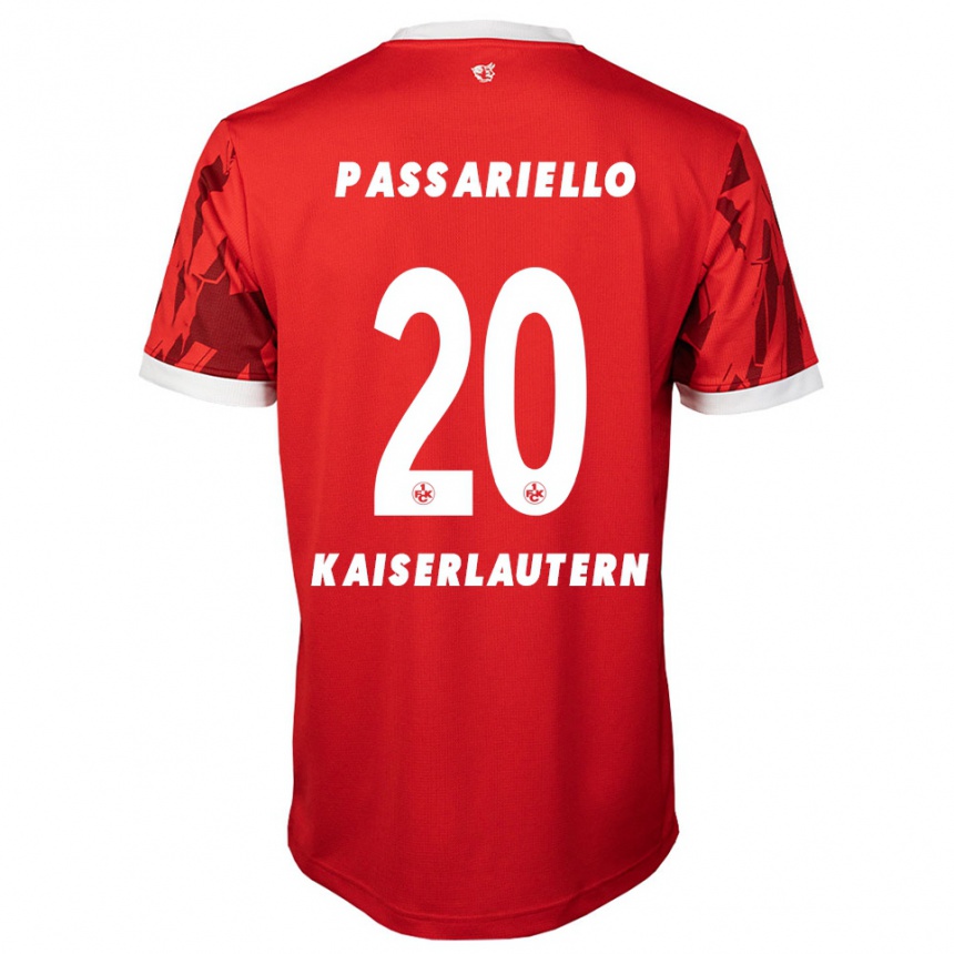 גברים כדורגל פדריקו אניאלו פסריילו #20 אדום לבן ג'רזי ביתית 2025/26