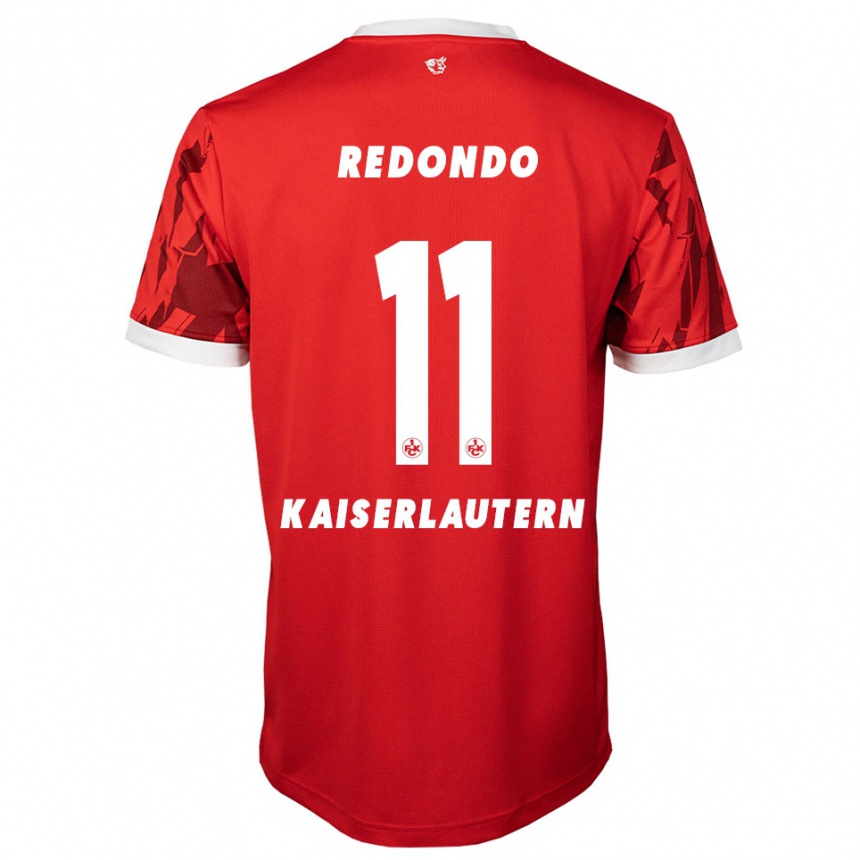 גברים כדורגל קני פרינס רדונדו #11 אדום לבן ג'רזי ביתית 2025/26