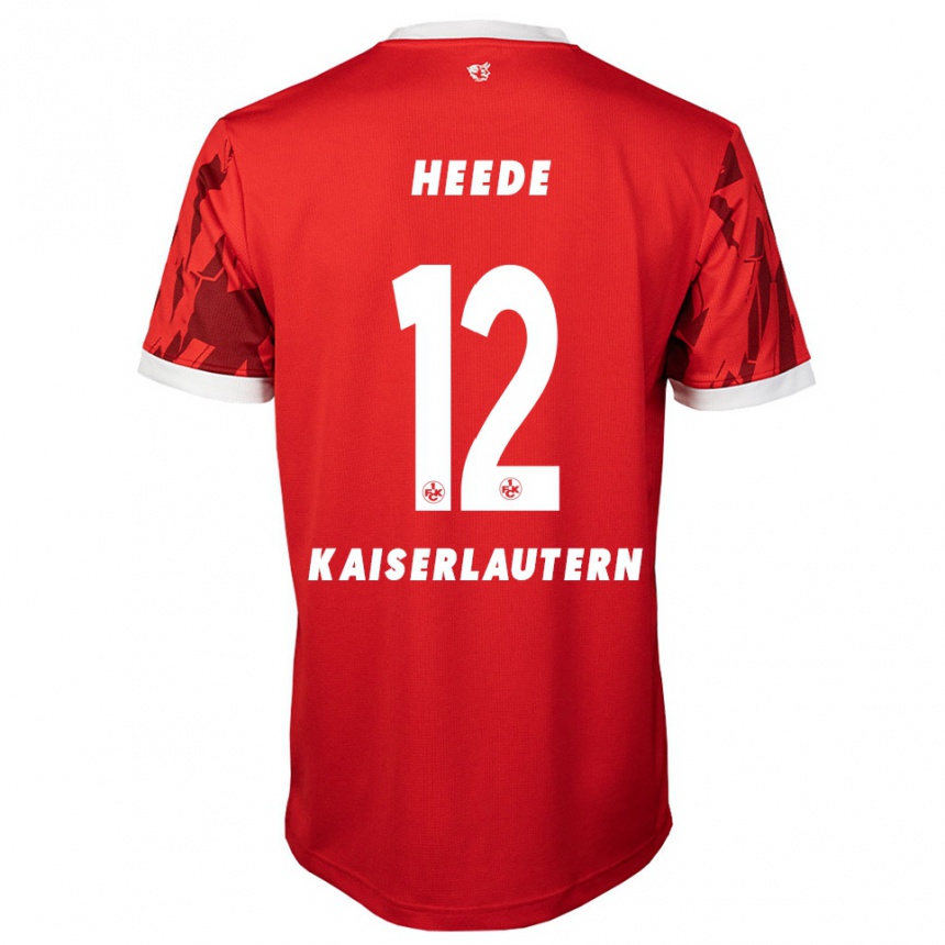 גברים כדורגל ג׳ניס הידה #12 אדום לבן ג'רזי ביתית 2025/26