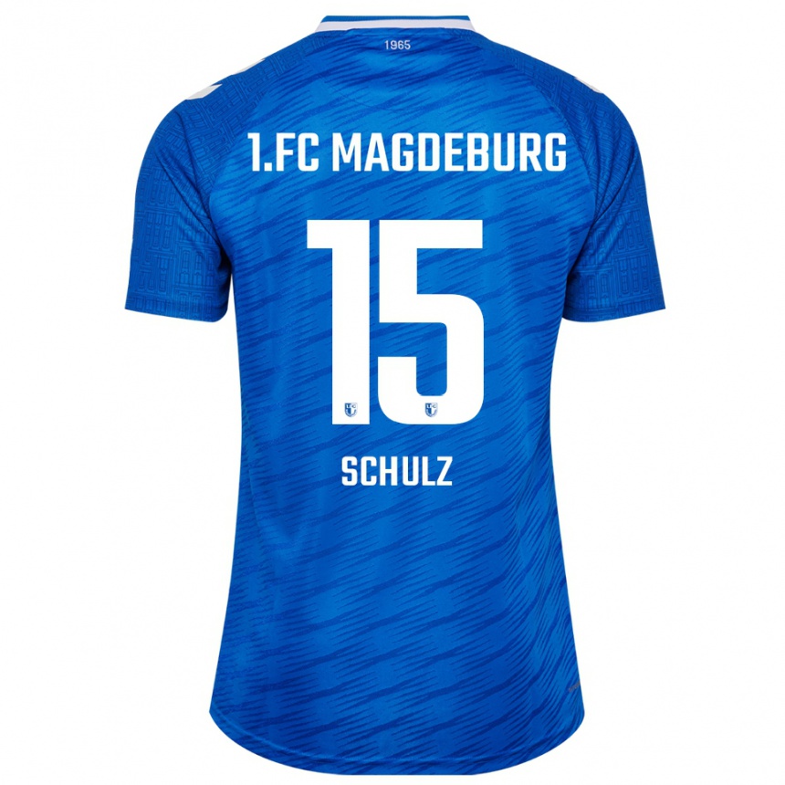 גברים כדורגל Yona Schulz #15 כחול לבן ג'רזי ביתית 2025/26