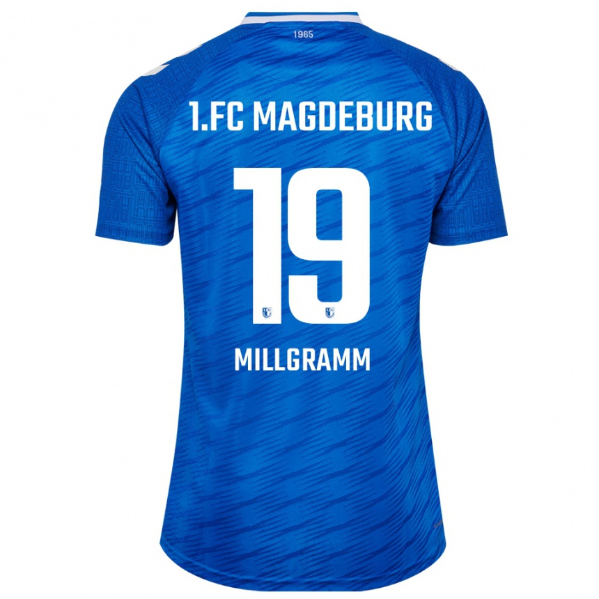 גברים כדורגל אלברט פרנק מילגרם #19 כחול לבן ג'רזי ביתית 2025/26