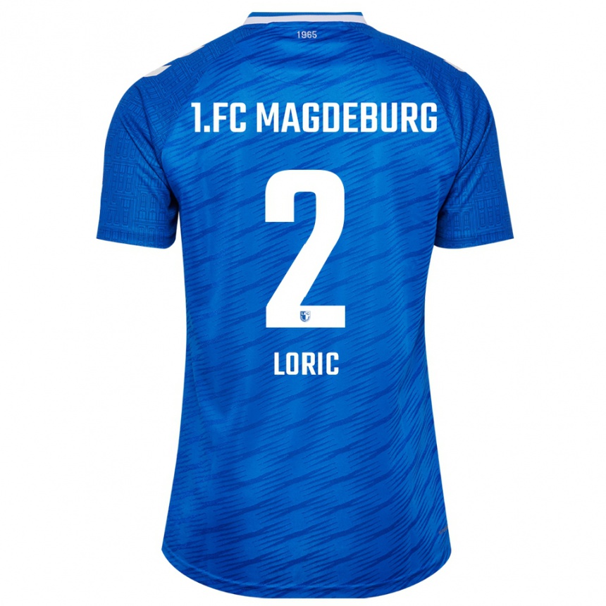 גברים כדורגל סמואל לוריק #2 כחול לבן ג'רזי ביתית 2025/26