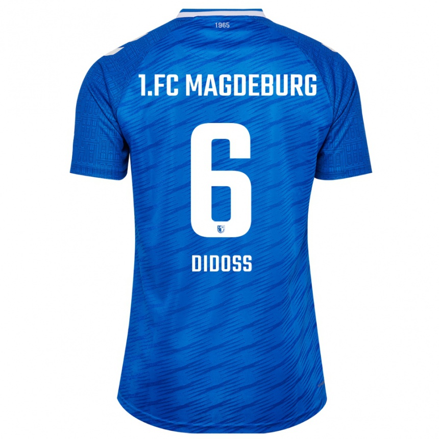 גברים כדורגל Fadi Didoss #6 כחול לבן ג'רזי ביתית 2025/26