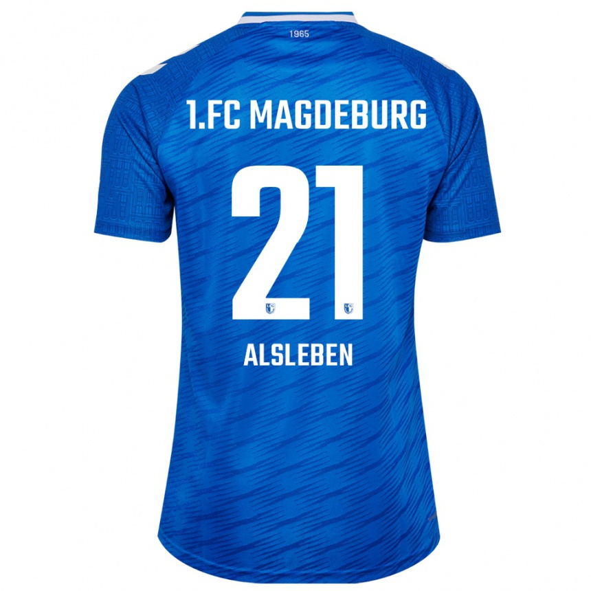 גברים כדורגל טביאה אלסלבן #21 כחול לבן ג'רזי ביתית 2025/26