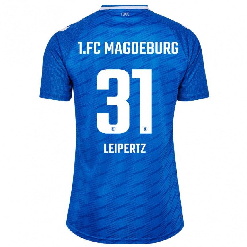 גברים כדורגל רוברט לייפרץ #31 כחול לבן ג'רזי ביתית 2025/26