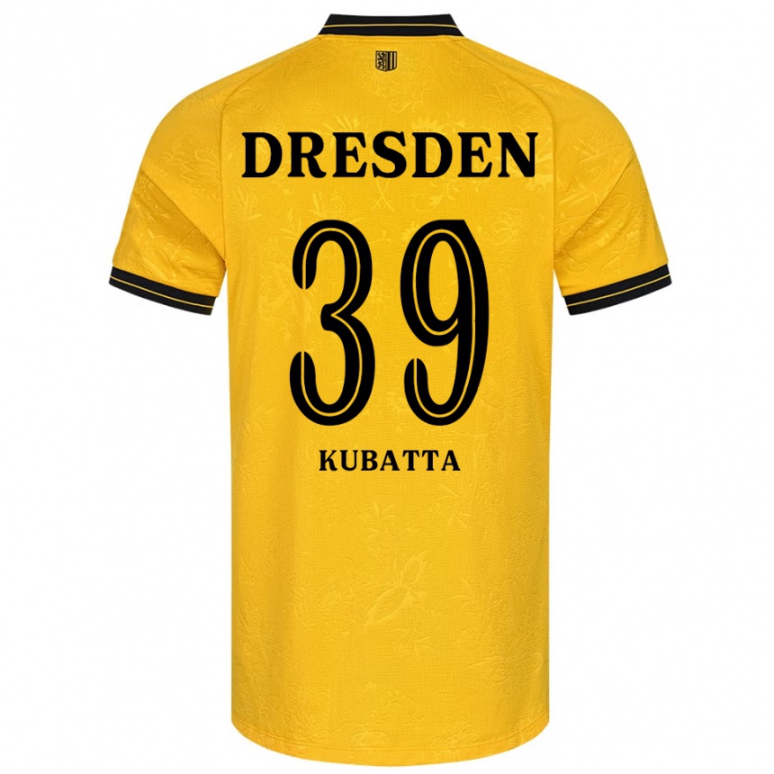 גברים כדורגל David Kubatta #39 צהוב שחור ג'רזי ביתית 2025/26