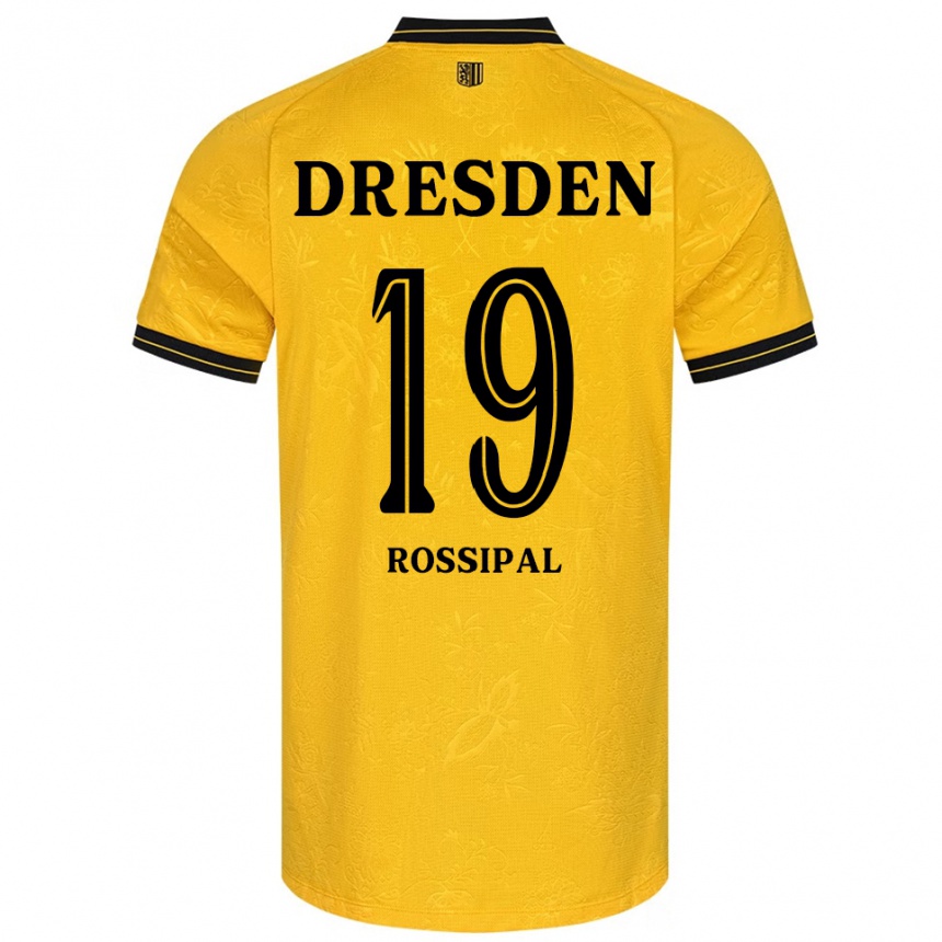 גברים כדורגל אלכסנדר רוסיפל #19 צהוב שחור ג'רזי ביתית 2025/26