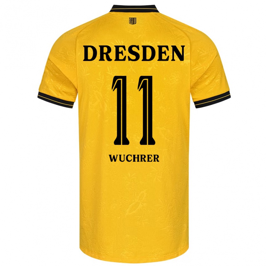 גברים כדורגל Rick Wuchrer #11 צהוב שחור ג'רזי ביתית 2025/26