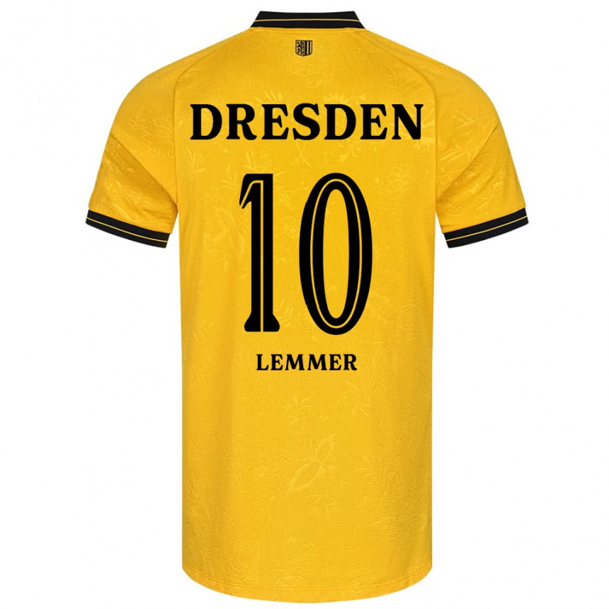 גברים כדורגל ג׳אקוב למר #10 צהוב שחור ג'רזי ביתית 2025/26