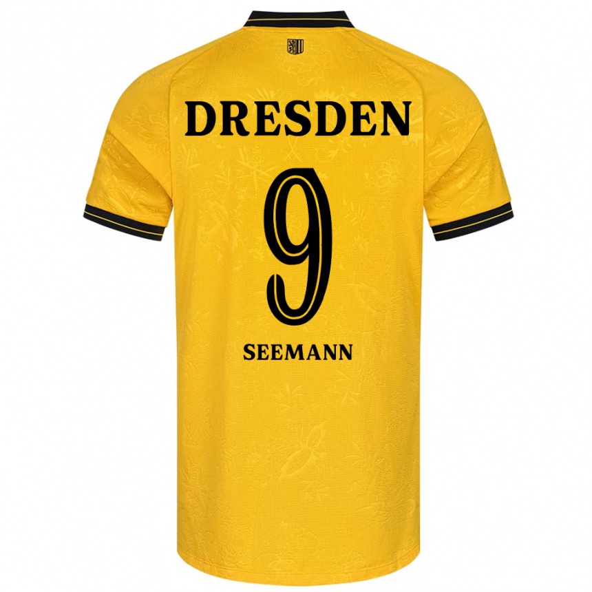 גברים כדורגל ארני סימן #9 צהוב שחור ג'רזי ביתית 2025/26