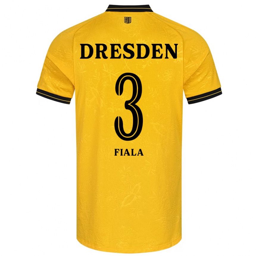 גברים כדורגל מאטיי פיאלה #3 צהוב שחור ג'רזי ביתית 2025/26