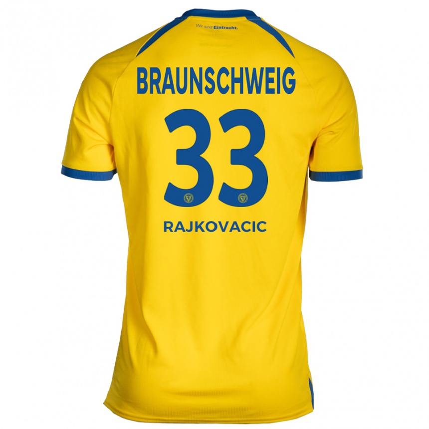 גברים כדורגל Marko Rajkovacic #33 צהוב כחול ג'רזי ביתית 2025/26