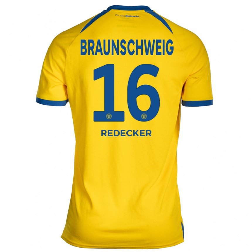 גברים כדורגל באסטיאן רדקר #16 צהוב כחול ג'רזי ביתית 2025/26