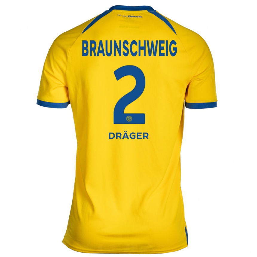 גברים כדורגל מוחמד דראגר #2 צהוב כחול ג'רזי ביתית 2025/26