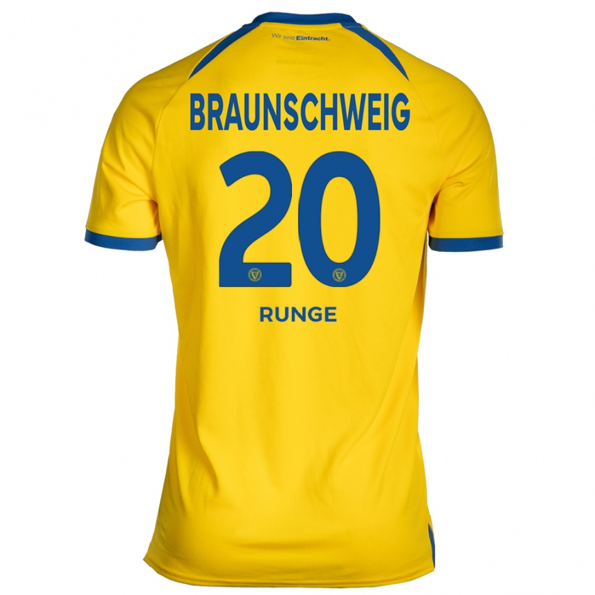 גברים כדורגל Mads Runge #20 צהוב כחול ג'רזי ביתית 2025/26