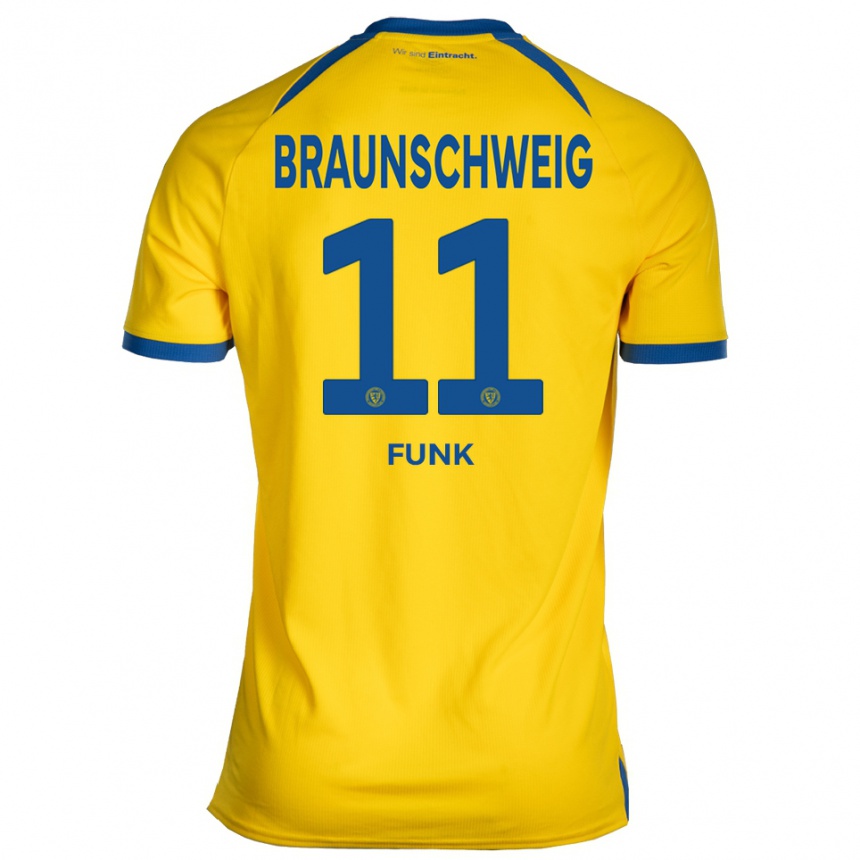 גברים כדורגל יונה פונק #11 צהוב כחול ג'רזי ביתית 2025/26