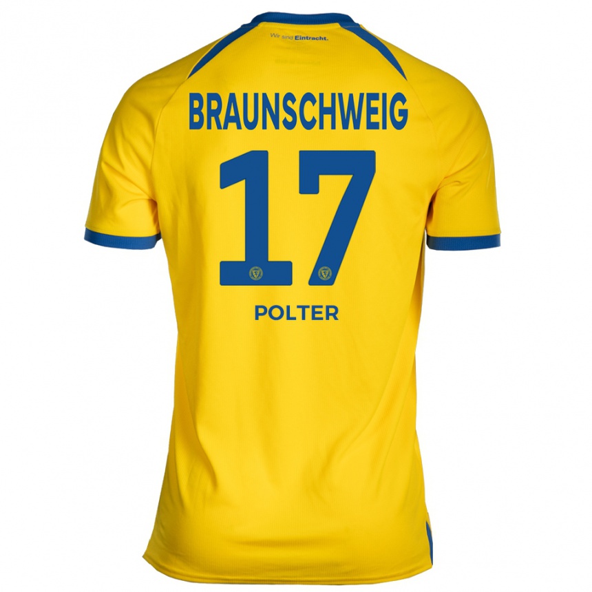 גברים כדורגל סבסטיאן פולטר #17 צהוב כחול ג'רזי ביתית 2025/26