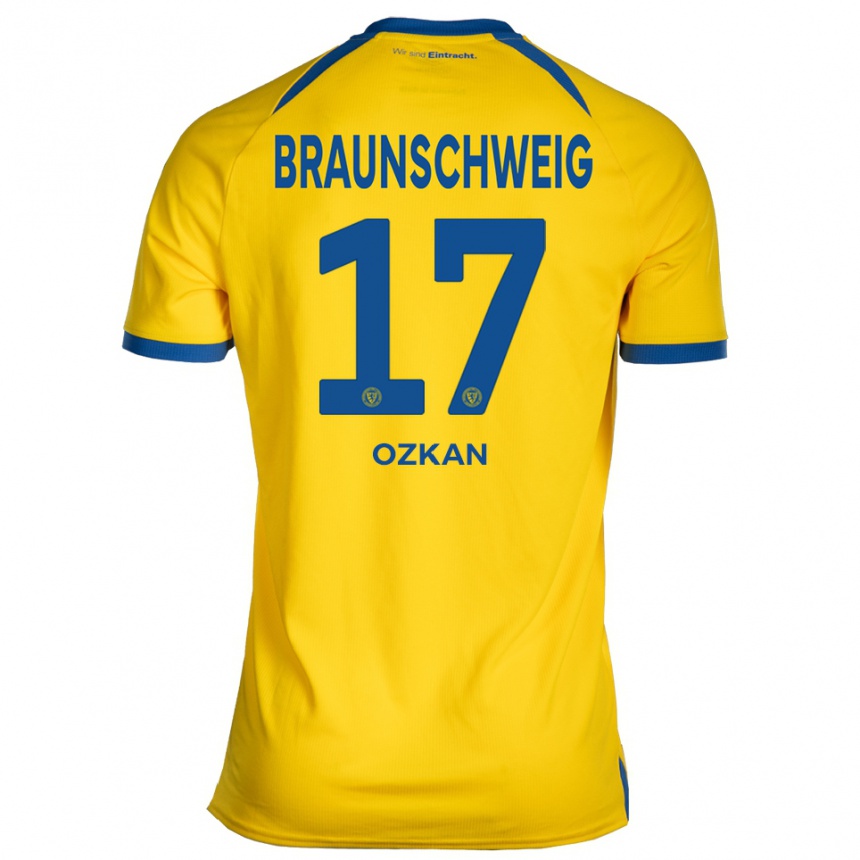 גברים כדורגל יאסין אזג'אן #17 צהוב כחול ג'רזי ביתית 2025/26