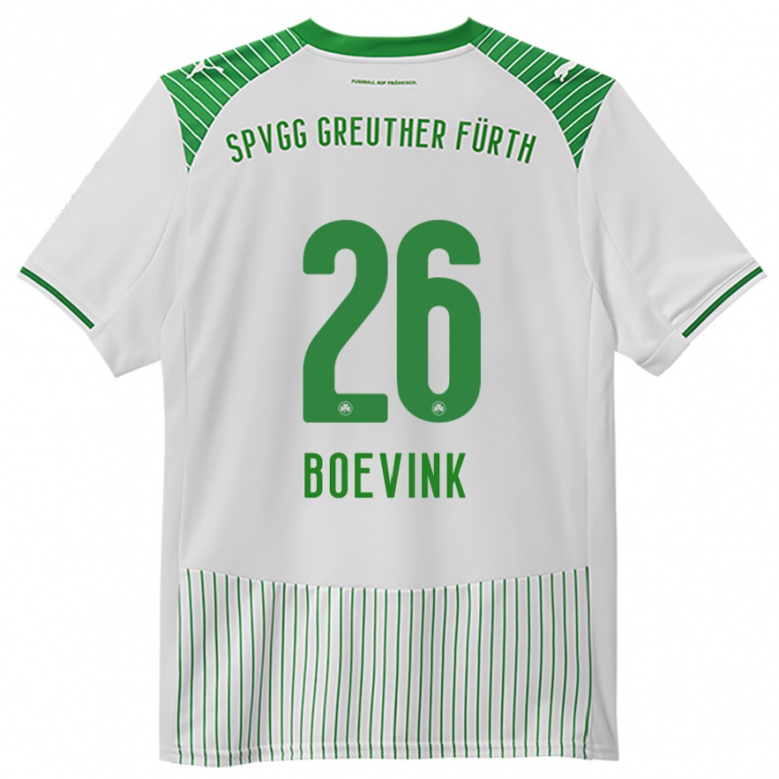 גברים כדורגל Pelle Boevink #26 לבן ירוק ג'רזי ביתית 2025/26