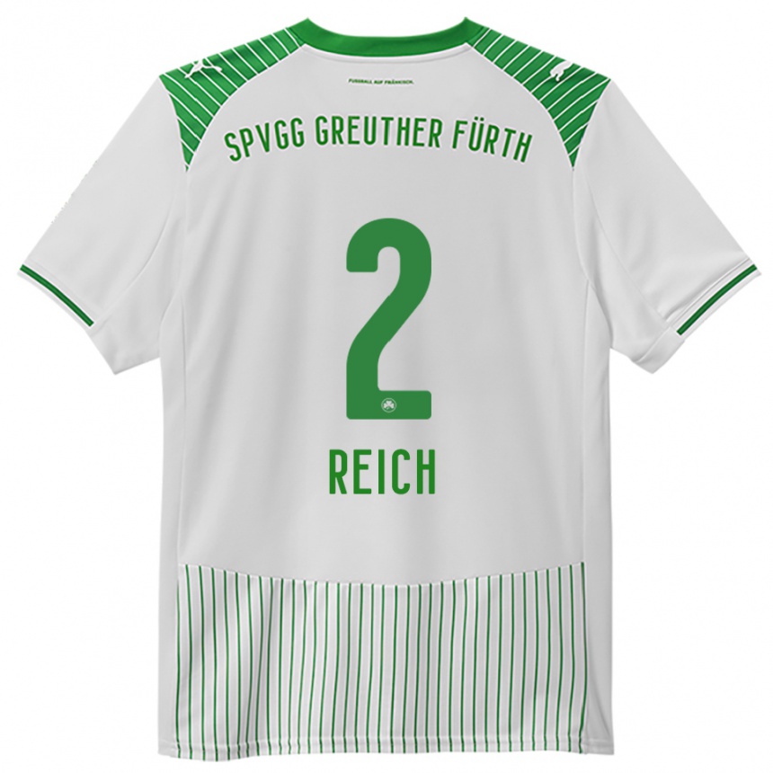 גברים כדורגל Lukas Reich #2 לבן ירוק ג'רזי ביתית 2025/26