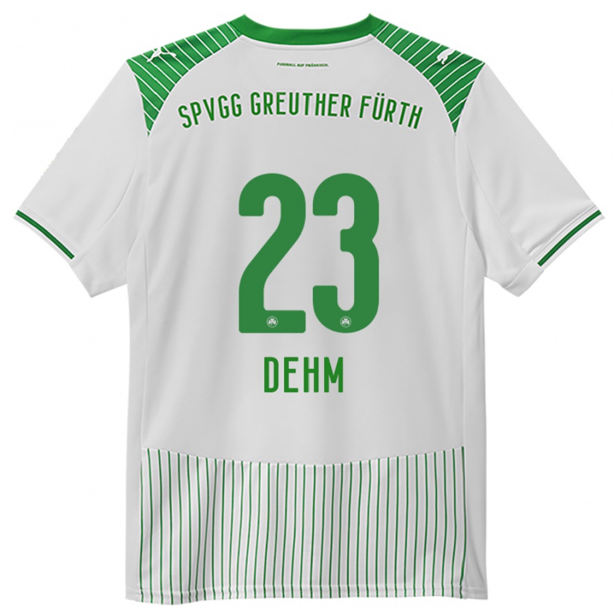 גברים כדורגל יאניק דהם #23 לבן ירוק ג'רזי ביתית 2025/26