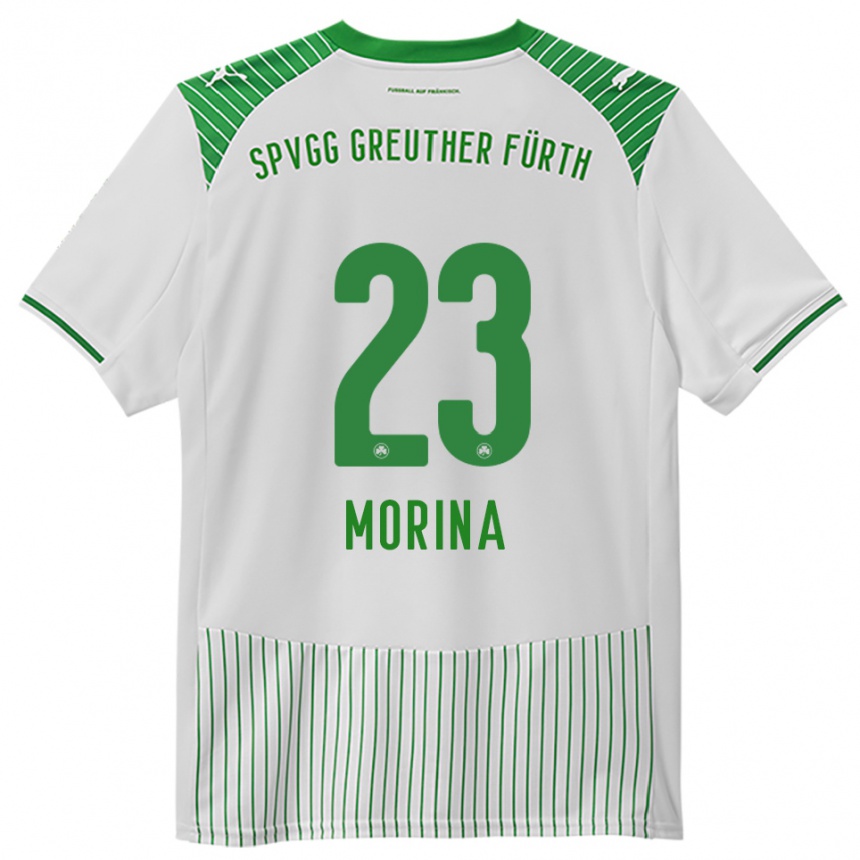 גברים כדורגל דיון מורינה #23 לבן ירוק ג'רזי ביתית 2025/26