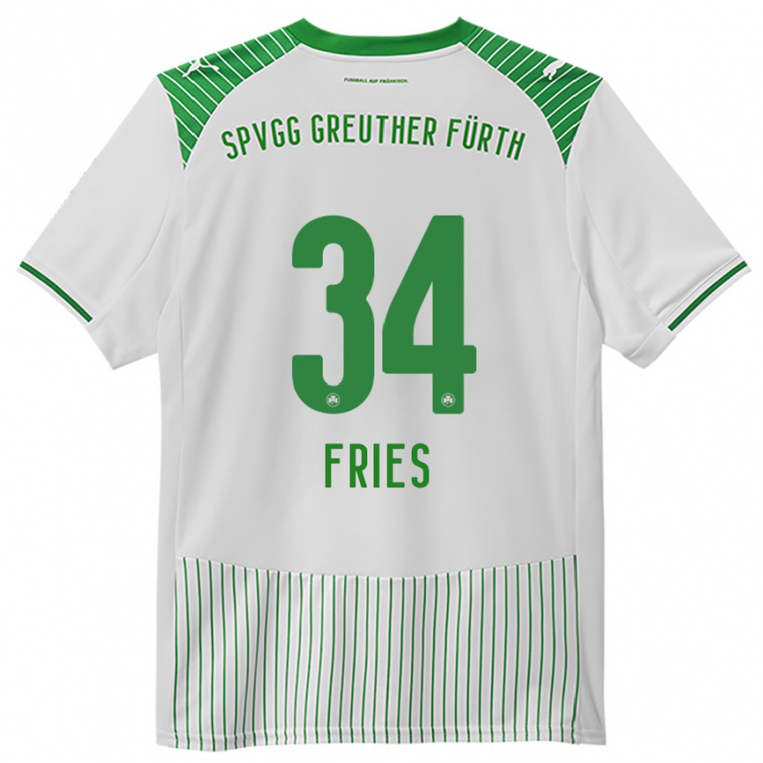 גברים כדורגל Marlon Fries #34 לבן ירוק ג'רזי ביתית 2025/26