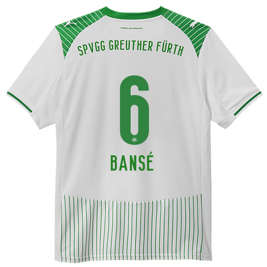 גברים כדורגל סאשה באנסה #6 לבן ירוק ג'רזי ביתית 2025/26