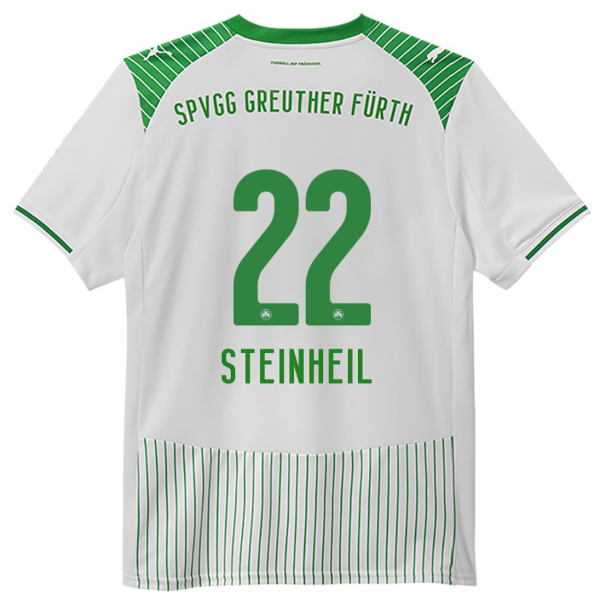 גברים כדורגל Melvin Steinheil #22 לבן ירוק ג'רזי ביתית 2025/26