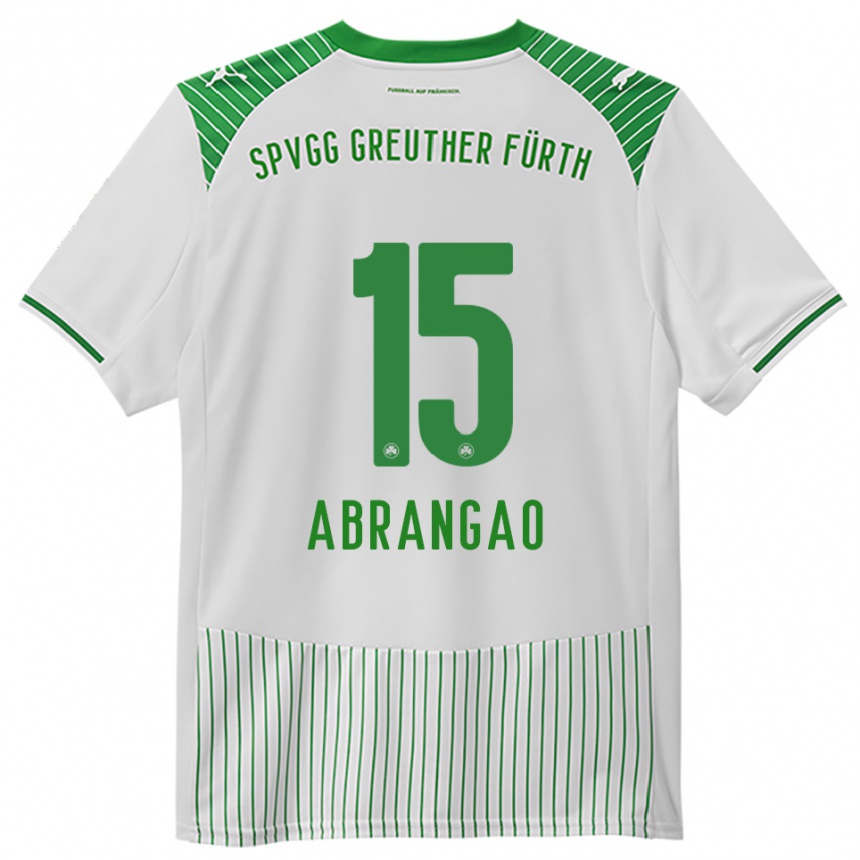 גברים כדורגל David Abrangao #15 לבן ירוק ג'רזי ביתית 2025/26